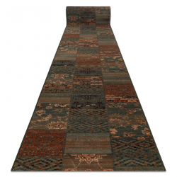 Wolle Läufer KASHQAI 4327/400 orientalisch, Patchwork grün