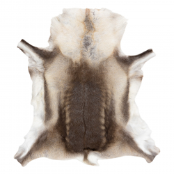 RENIFER tæppe – naturlæder, dekorativt, plaid – premium POK008 rød / beige