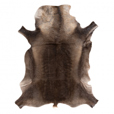 RENIFER carpet – natural leather, decorative, throw – premium POK010 brown
