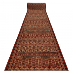 Wolle Läufer KASHQAI 4334/300 orientalisch rotwein / grün 67cm