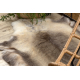 RENIFER carpet – natural leather, decorative, throw – premium POK012 grey / beige