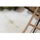 RENIFER carpet – natural leather, decorative, throw – albino POK013 premium white / cream