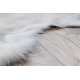 RENIFER carpet – natural leather, decorative, throw – albino POK013 premium white / cream