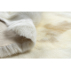 Dywan RENIFER - naturalna skóra, dekoracyjna, narzuta - albino POK013 premium biały / krem