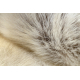Dywan RENIFER - naturalna skóra, dekoracyjna, narzuta - albino POK013 premium biały / krem