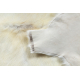 RENIFER carpet – natural leather, decorative, throw – albino POK013 premium white / cream