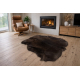 RENIFER carpet – natural leather, decorative, throw – premium POK002 brown