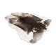 RENIFER carpet – natural leather, decorative, throw – premium POK003 brown / white