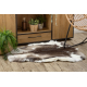 RENIFER carpet – natural leather, decorative, throw – premium POK003 brown / white