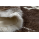 RENIFER carpet – natural leather, decorative, throw – premium POK003 brown / white