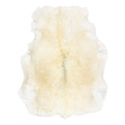 Dywan RENIFER - naturalna skóra, dekoracyjna, narzuta - premium POK004 krem