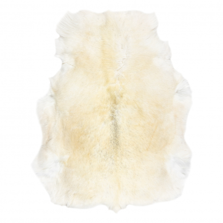 RENIFER carpet – natural leather, decorative, throw – premium POK004 cream