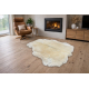 RENIFER carpet – natural leather, decorative, throw – premium POK004 cream