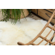 Dywan RENIFER - naturalna skóra, dekoracyjna, narzuta - premium POK004 krem