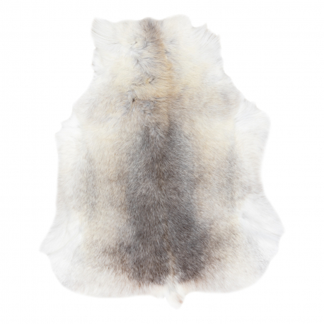 REN Rentierfell – Naturleder, dekorativ, Überwurf – Premium POK005 grau