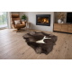 RENIFER carpet – natural leather, decorative, throw – premium POK006 brown / white