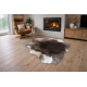 RENIFER carpet – natural leather, decorative, throw – standard POK014 brown / grey