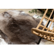 RENIFER tæppe – naturlæder, dekorativt, plaid – standard POK014 rød / grå