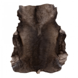 RENIFER Teppich – Naturleder, dekorativ, Überwurf – standard POK015 braun