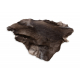RENIFER carpet – natural leather, decorative, throw – standard POK015 brown