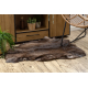 RENIFER carpet – natural leather, decorative, throw – standard POK015 brown
