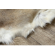 RENIFER tæppe – naturlæder, dekorativt, plaid – standard POK016 rød / beige