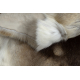 RENIFER tæppe – naturlæder, dekorativt, plaid – standard POK016 rød / beige