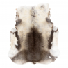 Dywan RENIFER - naturalna skóra, dekoracyjna, narzuta - standard POK017 szary / biały