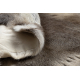 RENIFER carpet – natural leather, decorative, throw – standard POK017 grey / white
