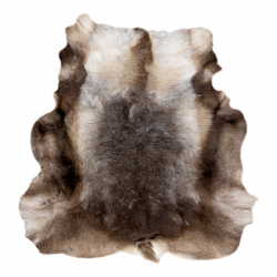 RENIFER Teppich – Naturleder, dekorativ, Überwurf – standard POK018 braun / grau