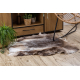 REN Rentierfell – Naturleder, dekorativ, Überwurf – standard POK018 braun / grau