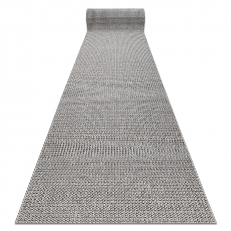 Alfombra de pasillo CASABLANCA LOOP gris claro, lazo, suave