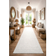 Alfombra de pasillo CASABLANCA LOOP blanco, lazo, suave