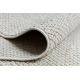 Montert teppe CASABLANCA LOOP hvit / beige hempe, myk