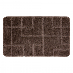 Bathroom rug SUPREME LINES, non-slip, soft - brown