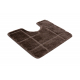 Two-piece bathroom set rug SUPREME LINES, non-slip, soft - brown