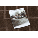 Two-piece bathroom set rug SUPREME LINES, non-slip, soft - brown
