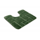 Set de baie din doua piese SUPREME LINES, linii, anti-alunecare, moale - verde