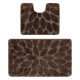 Ensemble de salle de bain deux pièces tapis SUPREME STONES, des pierres, antidérapant, doux - marron
