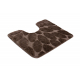 Ensemble de salle de bain deux pièces tapis SUPREME STONES, des pierres, antidérapant, doux - marron