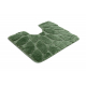 Two-piece bathroom set rug SUPREME STONES, non-slip, soft - green