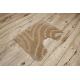 Zweiteiliges Badezimmerset SUPREME WAVES, Wellen, rutschfest, weich – beige