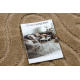 Two-piece bathroom set rug SUPREME WAVES, non-slip, soft - beige