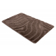 Ensemble de salle de bain deux pièces tapis SUPREME WAVES, vagues, antidérapant, doux - marron