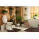 Ensemble de salle de bain deux pièces tapis SUPREME WAVES, vagues, antidérapant, doux - marron