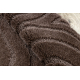Ensemble de salle de bain deux pièces tapis SUPREME WAVES, vagues, antidérapant, doux - marron