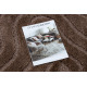 Ensemble de salle de bain deux pièces tapis SUPREME WAVES, vagues, antidérapant, doux - marron