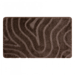Badteppich SUPREME WAVES, Wellen, rutschfest, weich – braun
