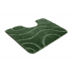 Set da bagno due pezzi tappeto SUPREME WAVES, antiscivolo, morbido - verde