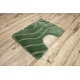 Two-piece bathroom set rug SUPREME WAVES, non-slip, soft - green